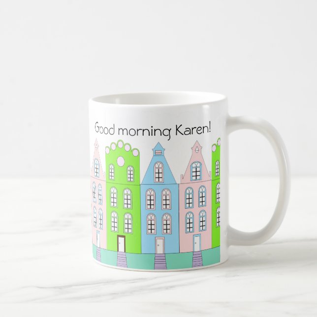 Good Morning European Aesthetic Elegant Coffee Mug (Right)