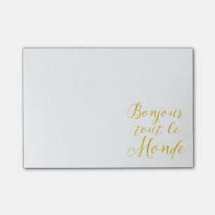 Good Morning Everyone French Hello Everbody Post-it Notes