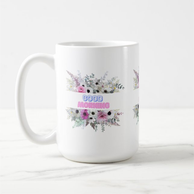 Good Morning Floral Mug (Left)