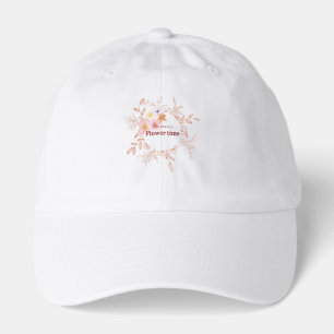 Good Morning Flower Time Aesthetic Floral Wreath H Hat