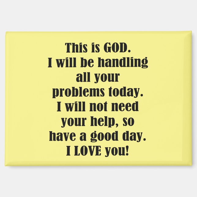 Good Morning From God (personalize) Magnet (Front)