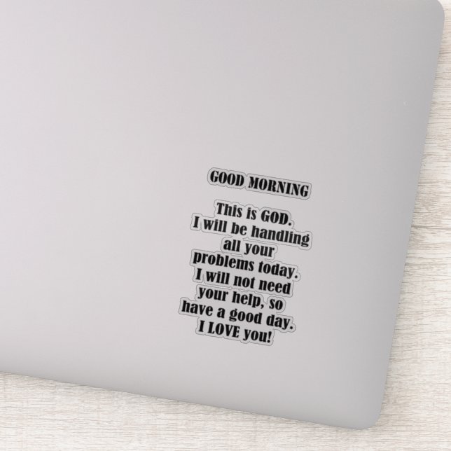 Good Morning from GOD Sticker (Detail)