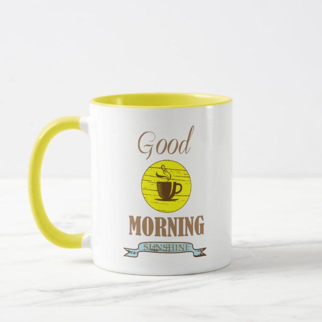 Good morning funny coffee drinker quotes  mug (Left)