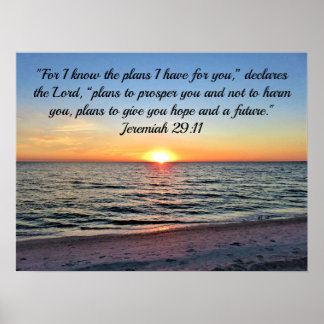 GOOD MORNING GOD JEREMIAH 29:11 SUNRISE POSTER