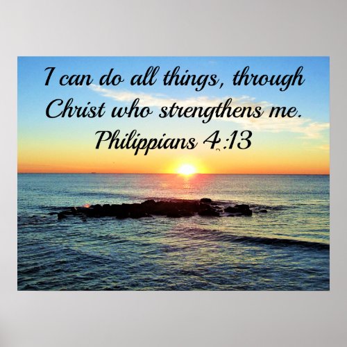 GOOD MORNING GOD PHILIPPIANS 413 SUNRISE POSTER