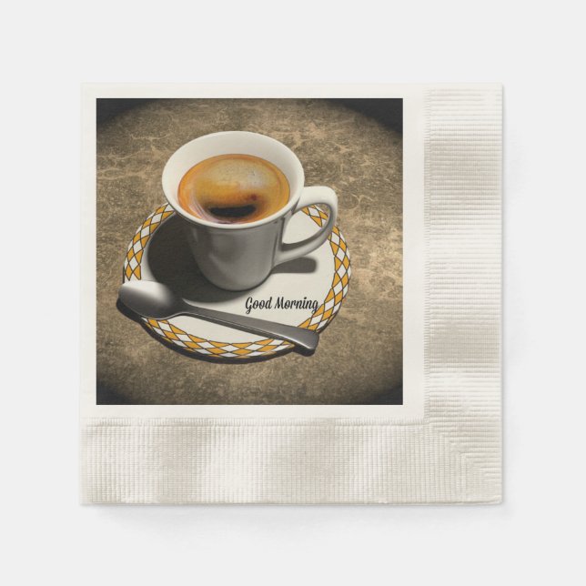 Good morning, good coffee paper napkins (Front)