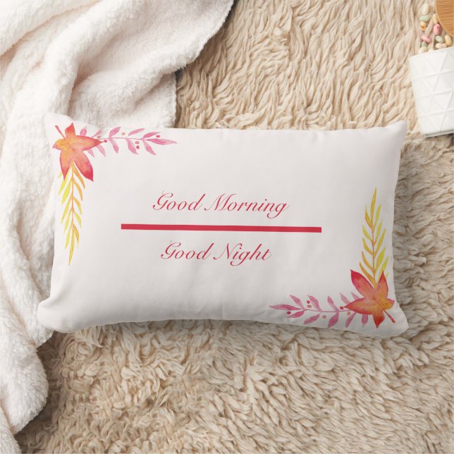 Good Morning & Good Night Lumbar Pillow 13" x 21" (Blanket)