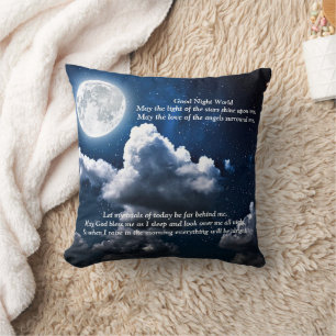 Good morning, good night throw pillow