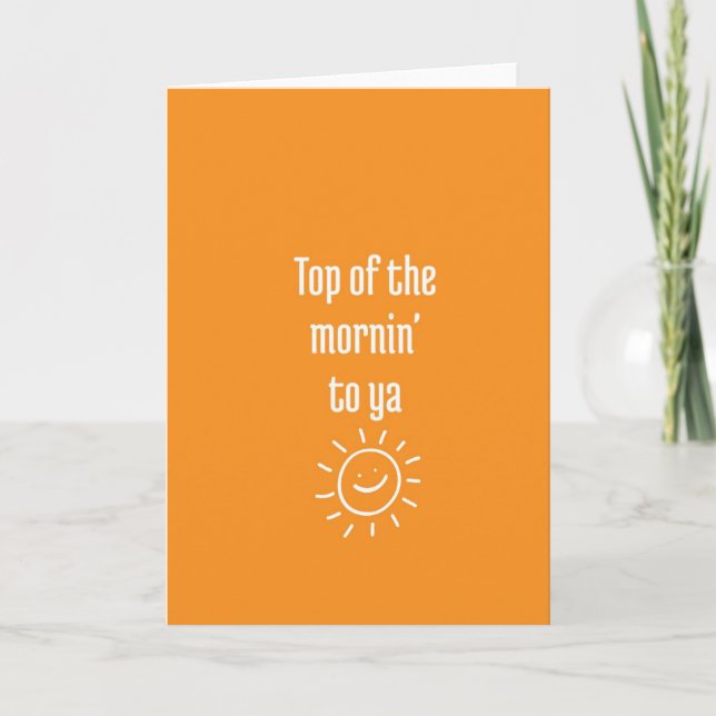 Good Morning: Greetings Card (Front)