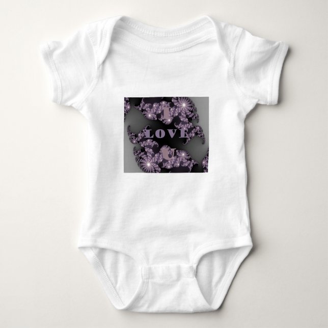 Good Morning I Love You.png Baby Bodysuit (Front)
