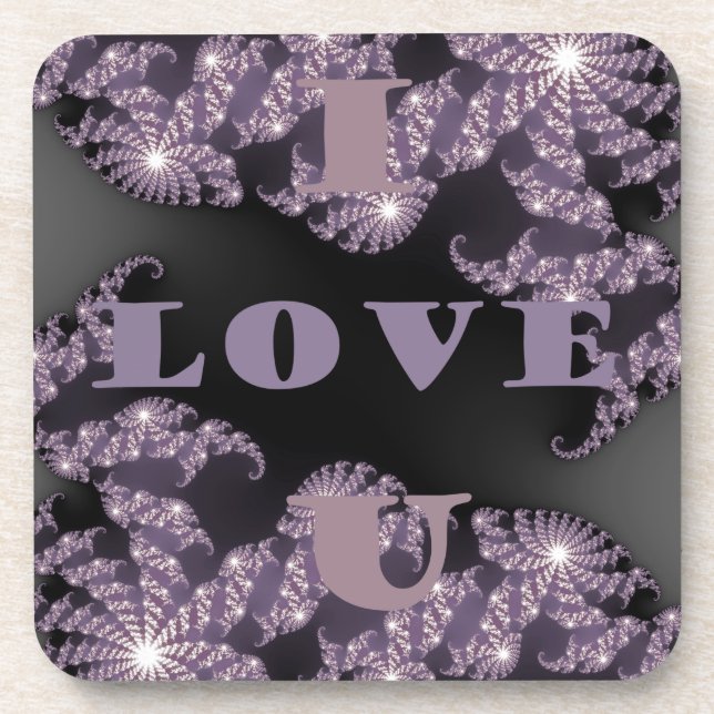 Good Morning I Love You.png Drink Coaster (Front)