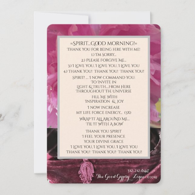 GOOD MORNING Inspiration and joy! Thank You Card (Front)