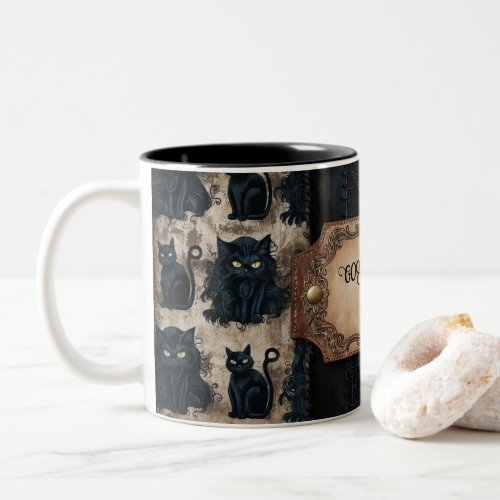 Good Morning Kitty Vintage Black Novelty Ill Two_Tone Coffee Mug