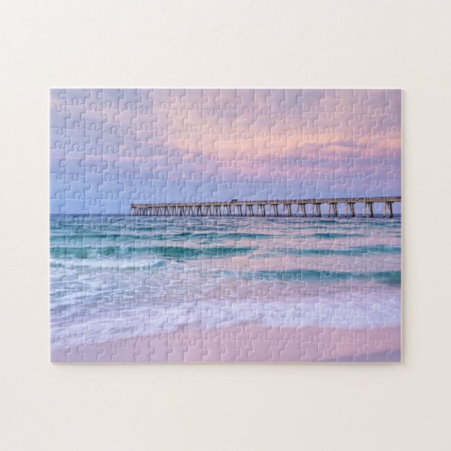 Good Morning Navarre Beach Pier Jigsaw Puzzle (Horizontal)