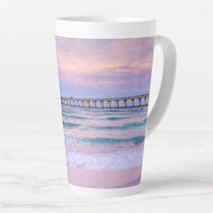 Good Morning Navarre Beach Pier Latte Mug