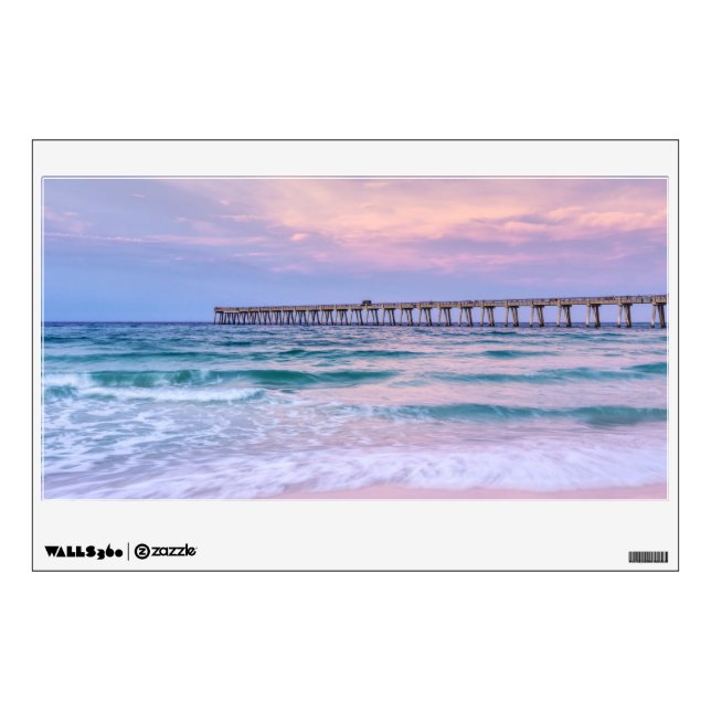 Good Morning Navarre Beach Pier Wall Decal (Front)
