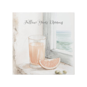 Good Morning Ocean View Grapefruit Juice Gallery Wrap