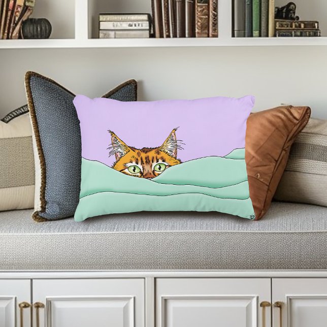 Good Morning Orange Cat Funny Accent Pillow (Creator Uploaded)