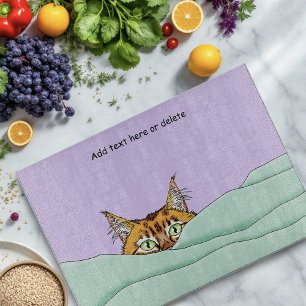 Good Morning Orange Cat Funny Cutting Board
