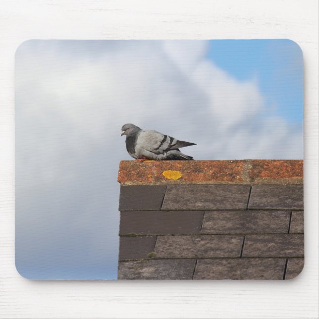 Good Morning Pigeon Mouse Pad (Front)