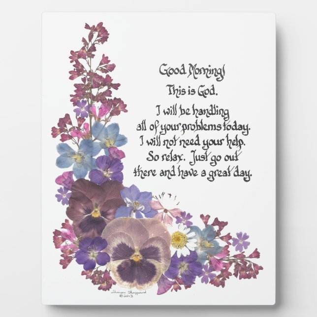 Good Morning! Plaque (Front)