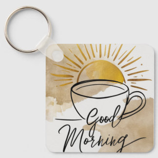 Good Morning Postcard Keychain
