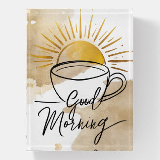 Good Morning Postcard Paperweight