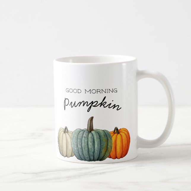 Good Morning Pumpkin Personalized Fall Pumpkins  Coffee Mug (Right)