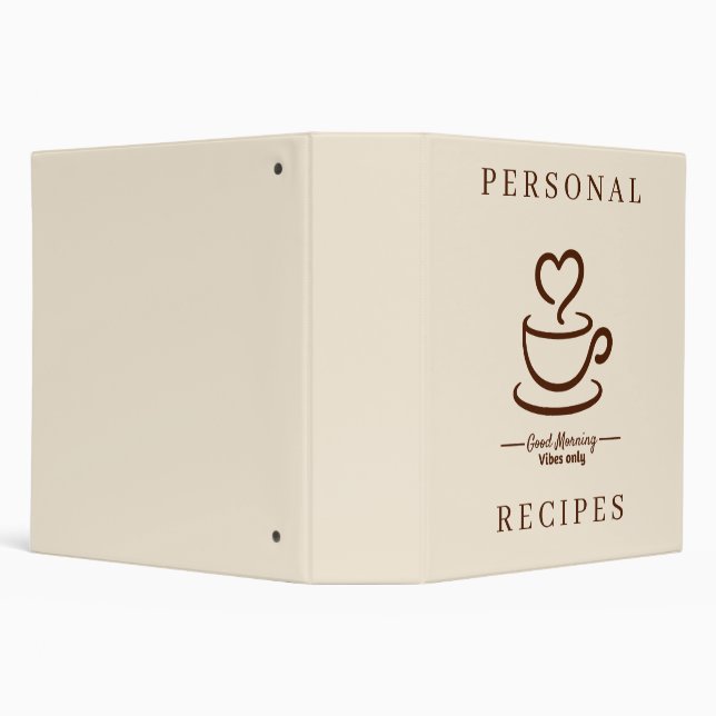 Good Morning Recipe Binder – Minimalist Beige (Background)