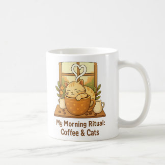 Good Morning Ritual Mug: Cozy Cat in Coffee Cup |