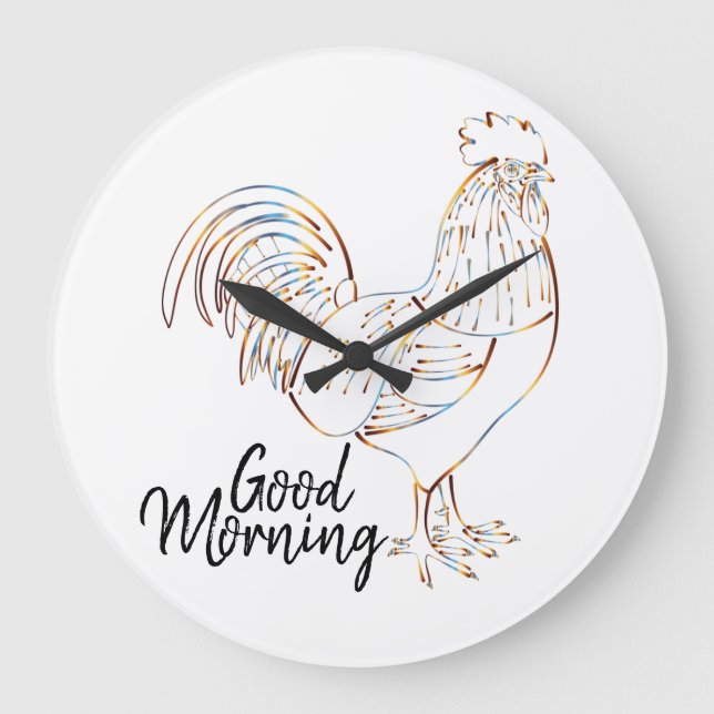 Good Morning Rooster Clock (Front)