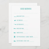 Good Morning Routine Checklist / Teal (Front/Back)