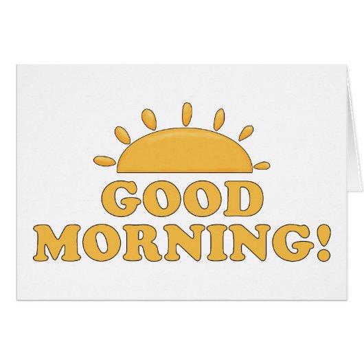 Good Morning Sun Cards (Front Horizontal)