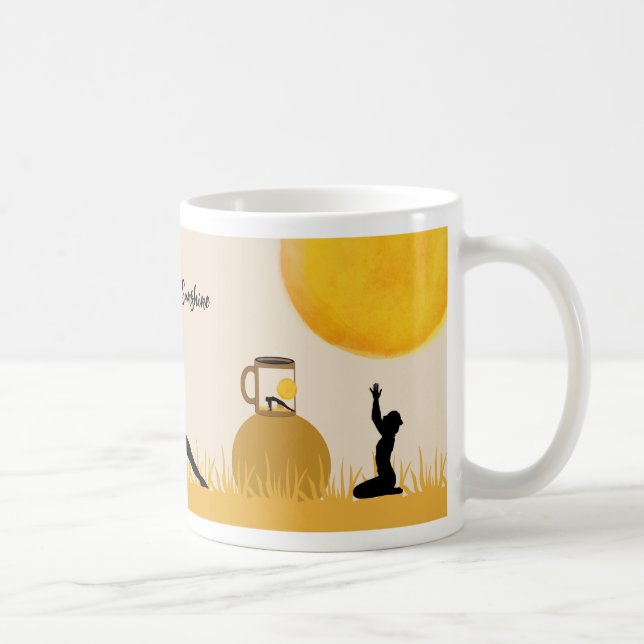 Good Morning Sun Yoga Football Playground Coffee Mug (Right)