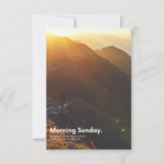 Good-morning Sunday  Thank You Card