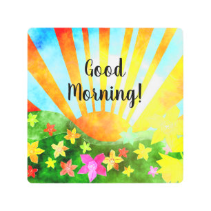 Good Morning! Sunny Day Boho Metal Print