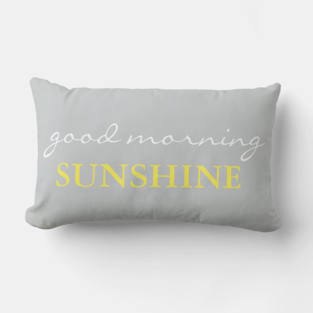 "Good Morning Sunshine" Accent Bed Pillow (Front)