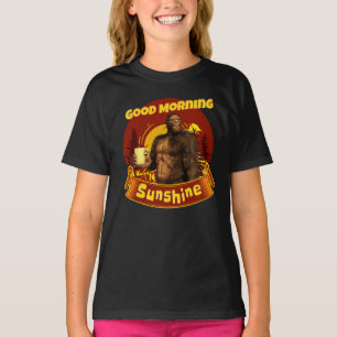 Good Morning Sunshine Bigfoot Coffee Humor Art T-Shirt