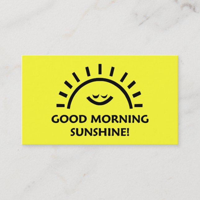 Good Morning Sunshine Business Card (Front)