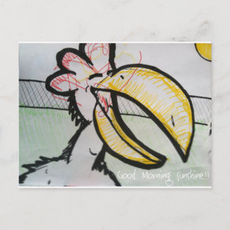 Good Morning SunShine Chicken Postcard