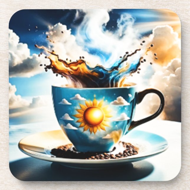 Good Morning Sunshine Coffee Beverage Coaster (Front)