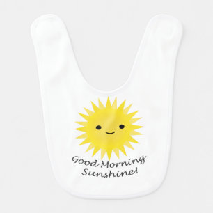 Good Morning Sunshine Cute Kawaii Sun Baby Bib