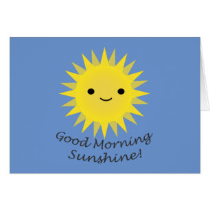 Good Morning Sunshine Cute Kawaii Sun Cards
