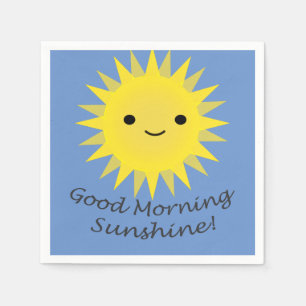Good Morning Sunshine Cute Kawaii Sun Napkins