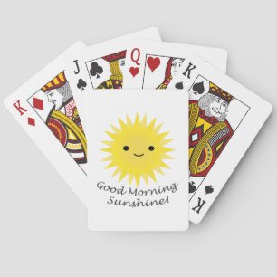 Good Morning Sunshine Cute Kawaii Sun Poker Cards
