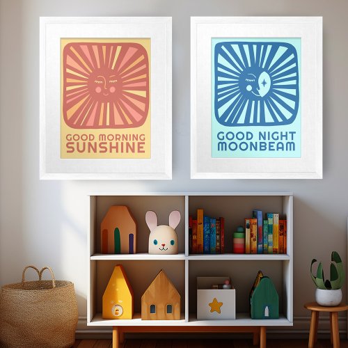 Good Morning Sunshine Cute Sun Nursery Baby Room  Poster