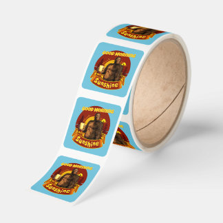 Good Morning Sunshine Funny Bigfoot Coffee Square Sticker