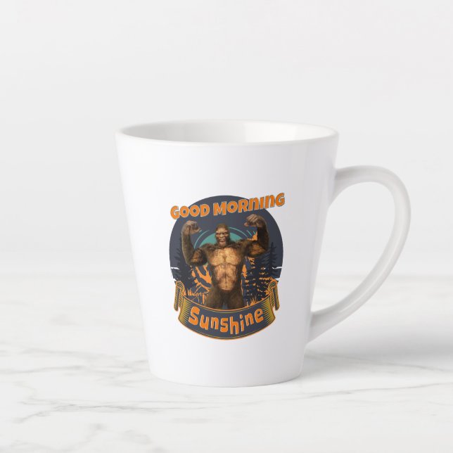 Good Morning Sunshine Funny Bigfoot Latte Mug (Right)