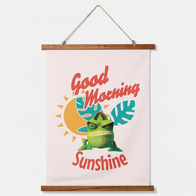 Good Morning Sunshine Funny Chameleon Hanging Tapestry (Front)