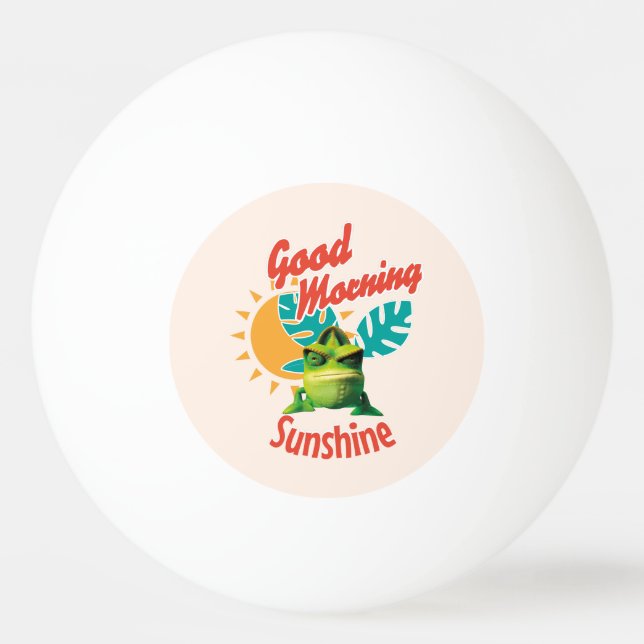 Good Morning Sunshine Funny Chameleon Ping Pong Ball (Front)